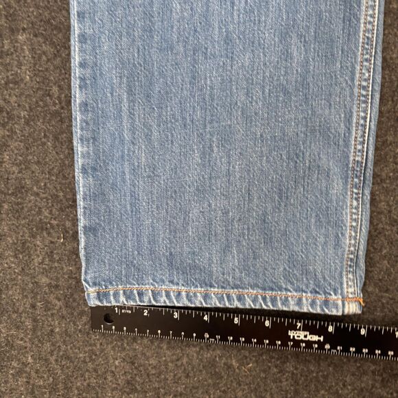 Diesel Korrik Jeans Mens 36x32 Blue Button Fly Straight Leg Wash 008B6 Denim - Picture 8 of 15